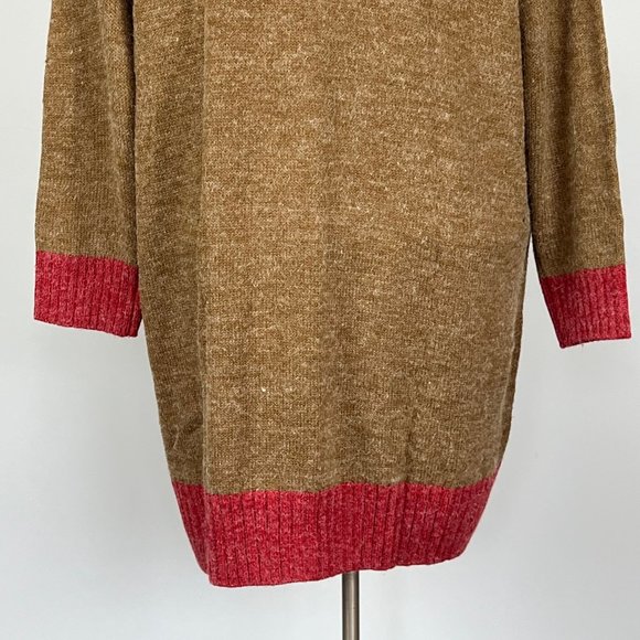 Linea Leisure by Louis Dell Olio Brown Red Double Zip Long Cardigan size 3X - Picture 10 of 16